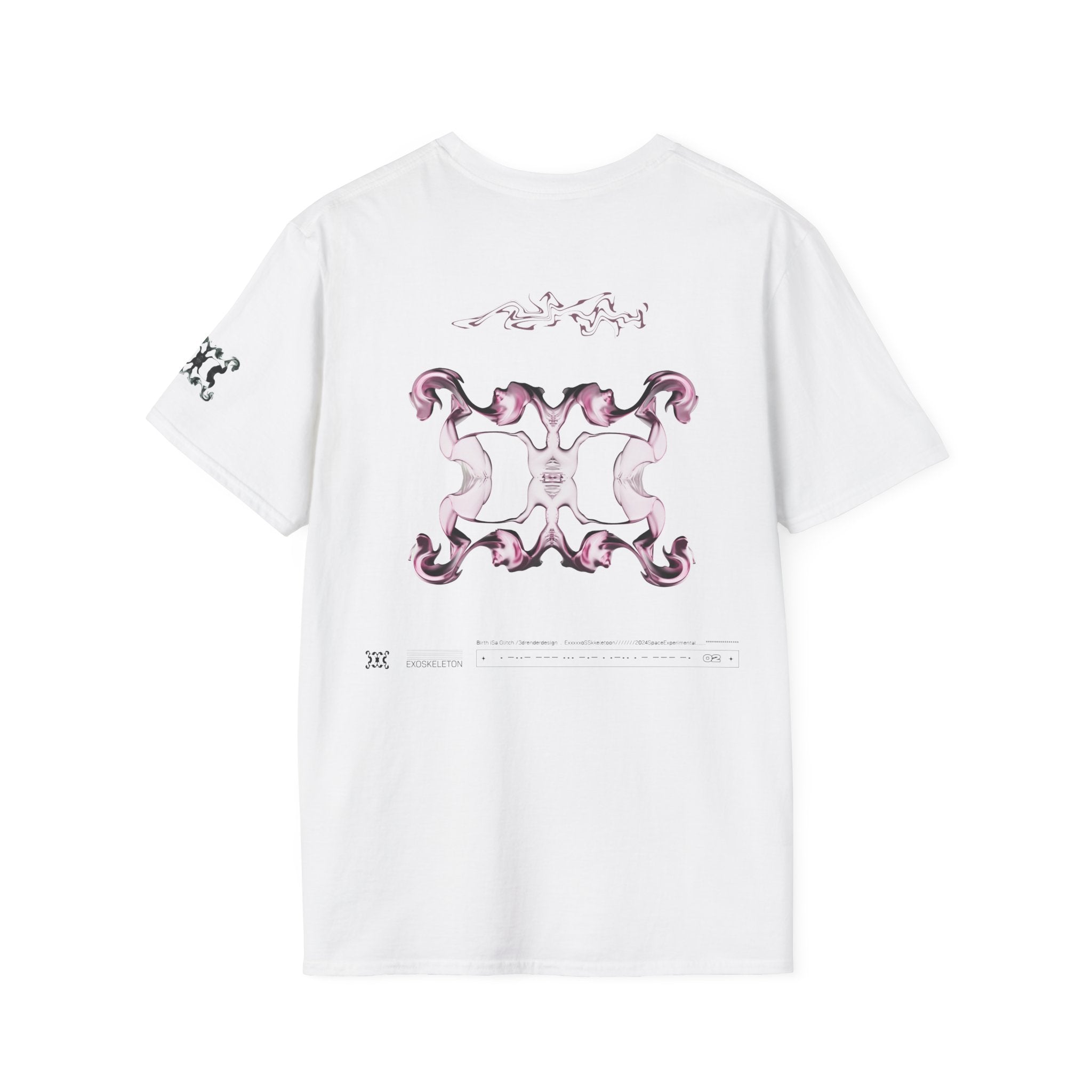 T-Shirt — Pink Abstract Symmetry Graphic